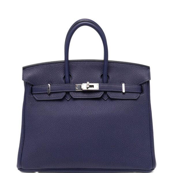 Hermès Pre-Owned Birkin 25 Sapphire Togo PHW tote bag