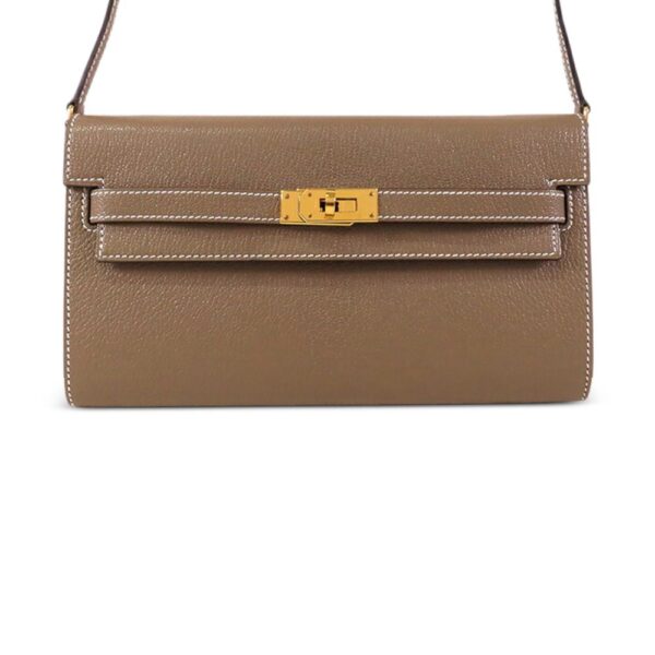 Hermès Pre-Owned 2022 Chevre Mysore Kelly To Go Wallet crossbody bag