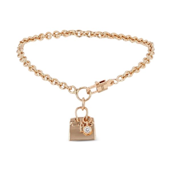 Hermès Pre-Owned 2020's Birkin diamond pink gold bracelet