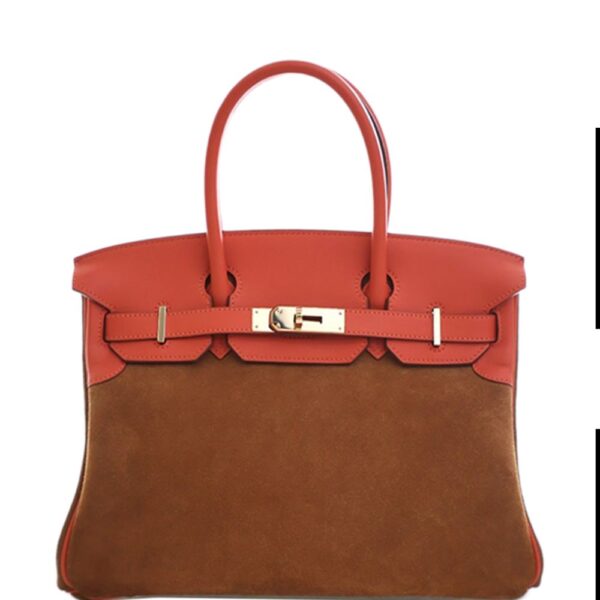 Hermès Pre-Owned 2014 Swift and Suede Grizzly Touch Birkin Retourne 30 handbag